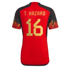 Belgien Thorgan Hazard #16 Hjemmebanetrøje VM 2022 Kort ærmer
